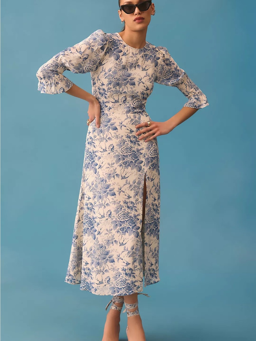 Reformation Carolena Pompadour Midi Dress - Picture 6 of 9